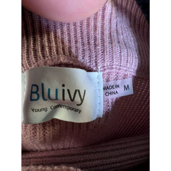 Bluivy Trutle Neck Pink Dress Women's Medium - Picture 3 of 5